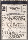The Navy Censors mark can be seen in the top left of the photo. The senders name is top centre a little way down the page. This was sent to his sister Marjorie in Australia in August 1944.