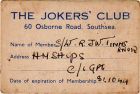 &quot;Jokers&#039; Club&quot; Membership Card
